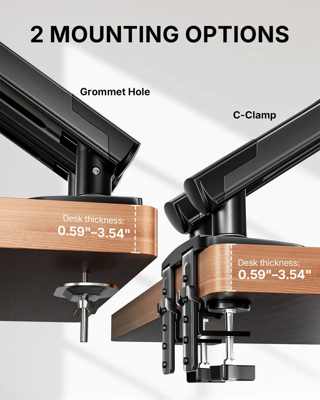 Flowlift Pro Monitor Arm – Dual & Single Screen Support (13-32”), Mechaspring Technology, Instamount, Locksteady, Precisionview – Smooth, Durable, Adjustable Setup for Gamers and Professionals"