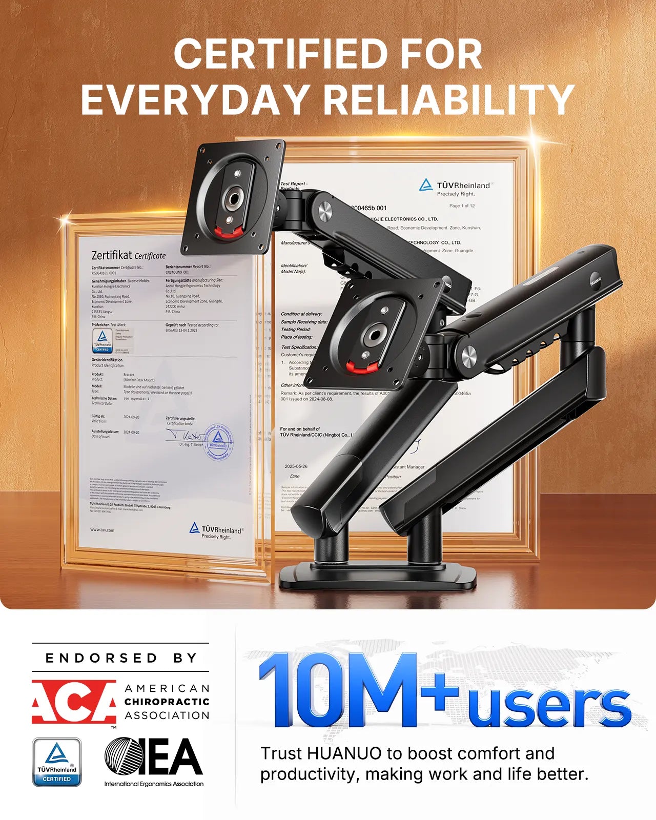 Flowlift Pro Monitor Arm – Dual & Single Screen Support (13-32”), Mechaspring Technology, Instamount, Locksteady, Precisionview – Smooth, Durable, Adjustable Setup for Gamers and Professionals"