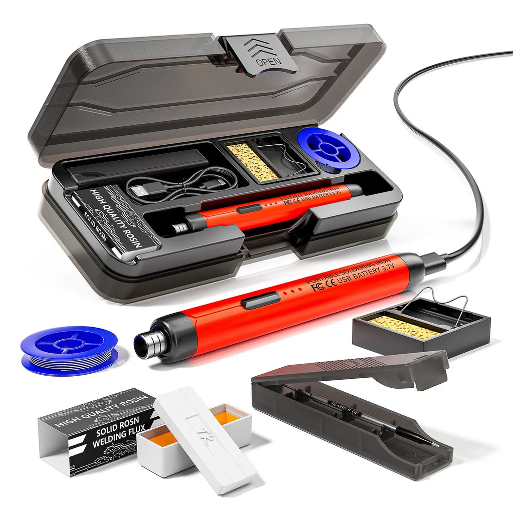 USB or Battery Dual-Use Soldering Iron, 3-Temperature Adjustable Soldering Pen with Accessories for Home and Office Welding