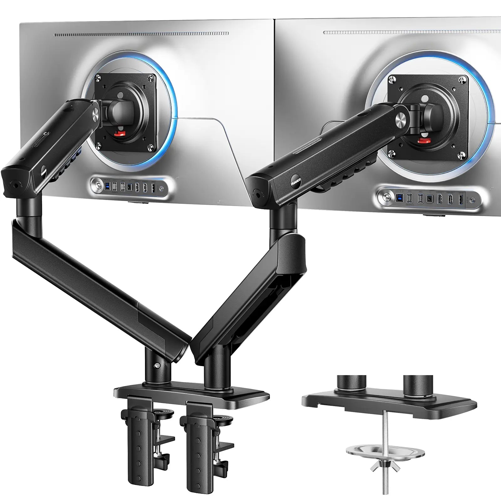 Flowlift Pro Monitor Arm – Dual & Single Screen Support (13-32”), Mechaspring Technology, Instamount, Locksteady, Precisionview – Smooth, Durable, Adjustable Setup for Gamers and Professionals"