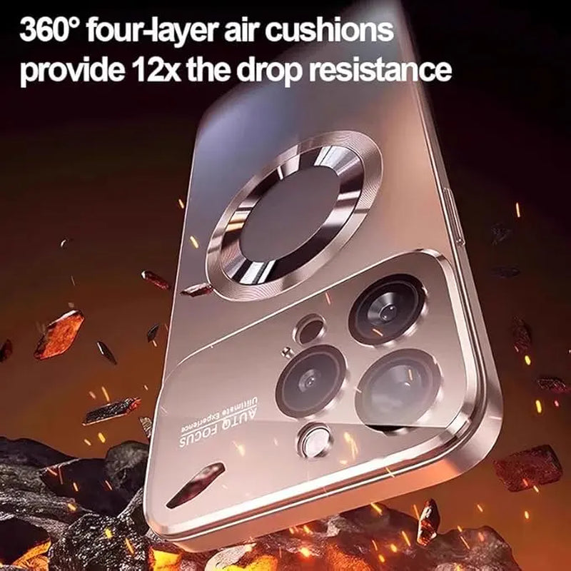 Magnetic Phone Cases Design for Iphone 17/16/15/14 Plus/13/12 Pro Max Case,[Compatible with Magsafe][Full Camera Protection and Shockproof Cover] Large Window Logo View Dust-Proof Matte Phone Case for Iphone 17 Pro Max