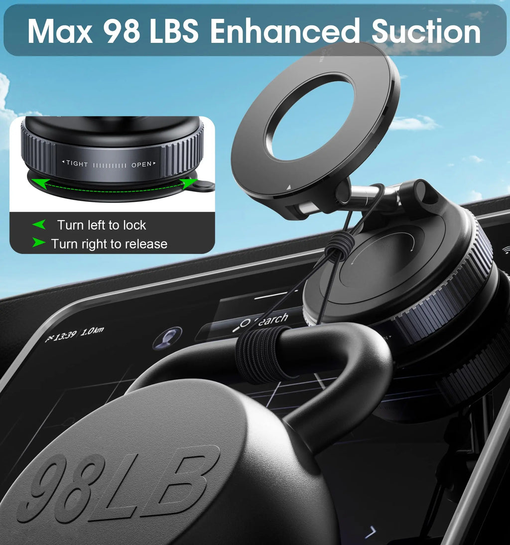 Magsafe Car Mount, for Iphone 12-17 Pro Max,360 Rotate Magnetic Air Vent Phone Holder,Sticky Magnetic Car Mount for Dashboard,Metal,Auto Parts Outdoorfun