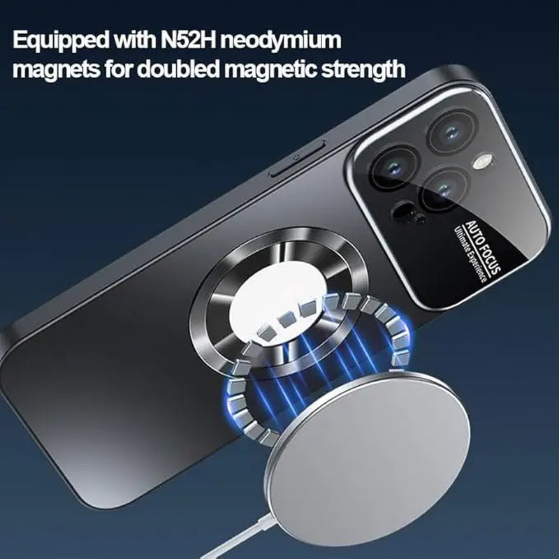 Magnetic Phone Cases Design for Iphone 17/16/15/14 Plus/13/12 Pro Max Case,[Compatible with Magsafe][Full Camera Protection and Shockproof Cover] Large Window Logo View Dust-Proof Matte Phone Case for Iphone 17 Pro Max