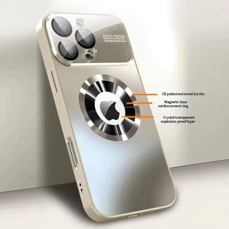 Magnetic Phone Cases Design for Iphone 17/16/15/14 Plus/13/12 Pro Max Case,[Compatible with Magsafe][Full Camera Protection and Shockproof Cover] Large Window Logo View Dust-Proof Matte Phone Case for Iphone 17 Pro Max
