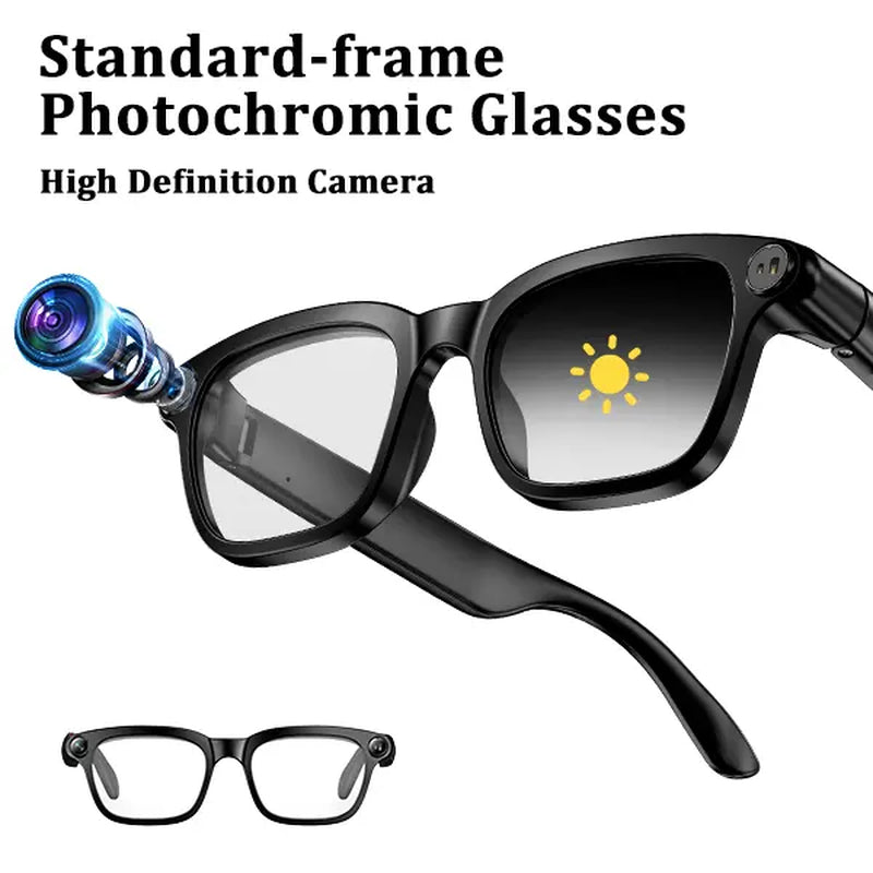 KPEP Smart AI Camera Glasses with 8MP Photochromic Lenses, Button Touch Adjustment for Travel Outdoor Adventures Hands-Free Photography 160+Languages Real-Time Translation Bluetooth Wireless Wearable Video Recording, Summervibes, Mother'S Day Gifts