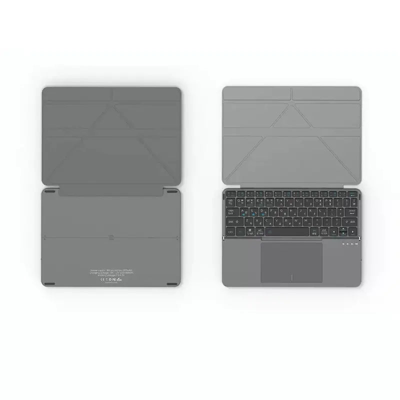 Portable Wireless BT Foldable Keyboard New Detachable Leather Stand for Tablet Phone Touch Typing Mini Keyboard with Ergonomic Design Summervibes, External Keyboard, Ergonomic Keyboard Pad