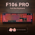 AULA F106 PRO Wireless Mechanical Keyboard,Full Size Gaming Keyboard with Hot Swappable Knob & Screen,Tri-Mode RGB Backlit with 8000Mah for Pc/Laptop/Windows