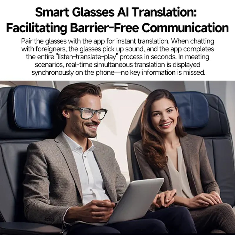 KPEP Smart AI Camera Glasses with 8MP Photochromic Lenses, Button Touch Adjustment for Travel Outdoor Adventures Hands-Free Photography 160+Languages Real-Time Translation Bluetooth Wireless Wearable Video Recording, Summervibes, Mother'S Day Gifts