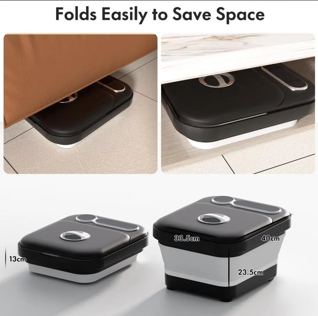 Foldable, Self-Heating Foot Cleaner Machine; Temperature-Controlled Foot Basin with Massage Rollers, Bubbles, and a Removable Footrest—The Perfect Gift for Family and Friends, and an Excellent Choice for Mother'S Day Gifts.
