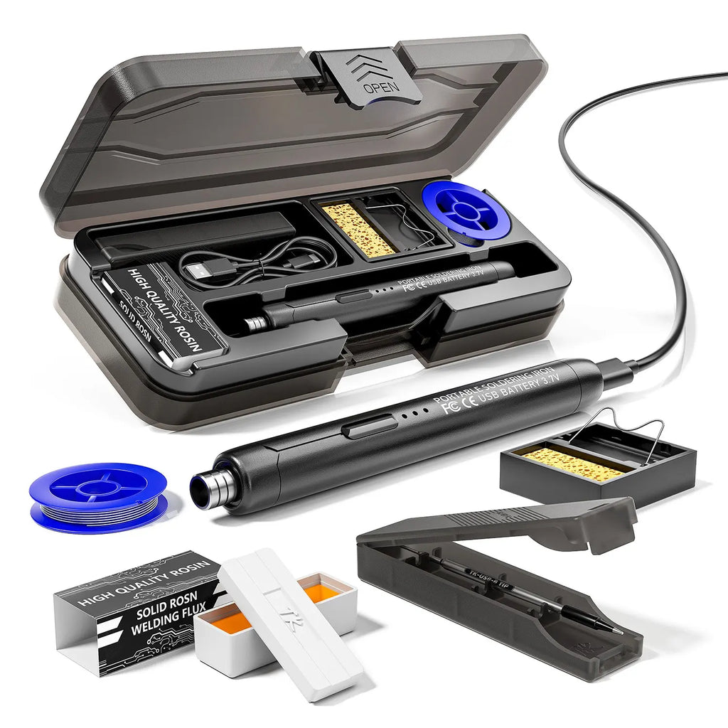 USB or Battery Dual-Use Soldering Iron, 3-Temperature Adjustable Soldering Pen with Accessories for Home and Office Welding