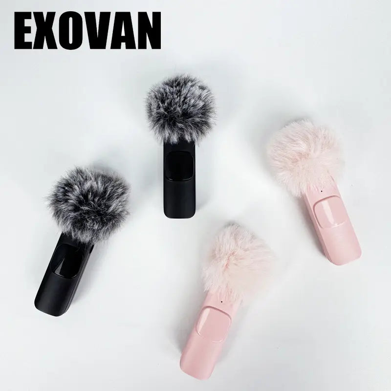 2 Pcs Wireless Mini Microphones for Iphone, Android, Ipad - Mini Wireless Clip-On Microphones Crystal Clear Sound Quality for Recording, Live Streaming,Vlog Microfono Minimic Usb C Interface Smartphone