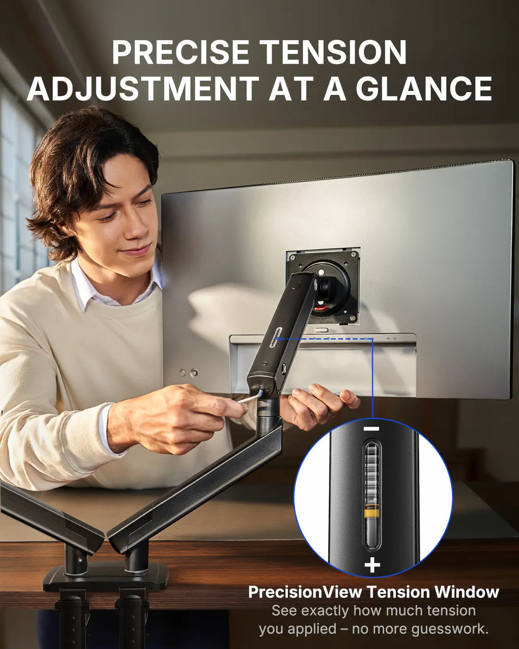 Flowlift Pro Monitor Arm – Dual & Single Screen Support (13-32”), Mechaspring Technology, Instamount, Locksteady, Precisionview – Smooth, Durable, Adjustable Setup for Gamers and Professionals"